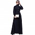 Umbrella abaya with cuff sleeves- Navy Blue